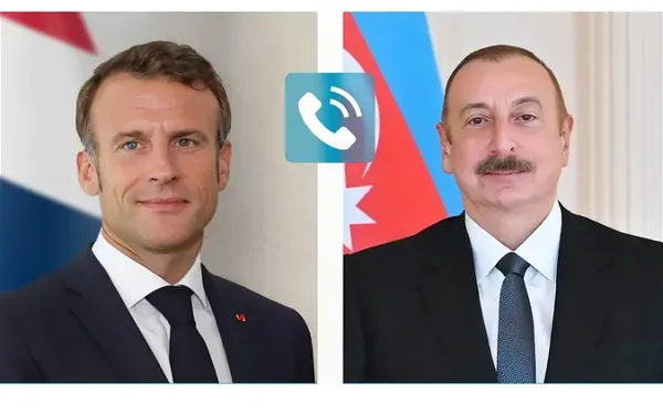 Makron Əliyevlə regional təhlükəsizliyi müzakirə edib