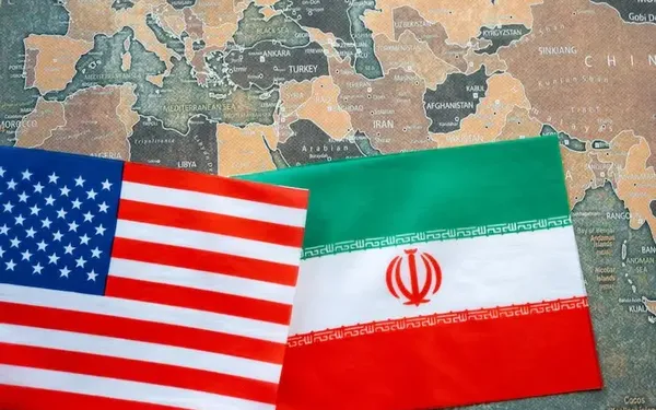 abş iran bayraqları xəritə üzərində