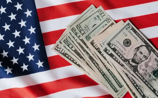 abş bayrağı və dollar